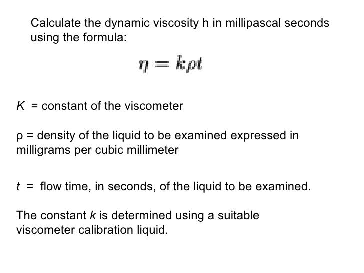 dynamic viscocity to kinematic viscosity equation